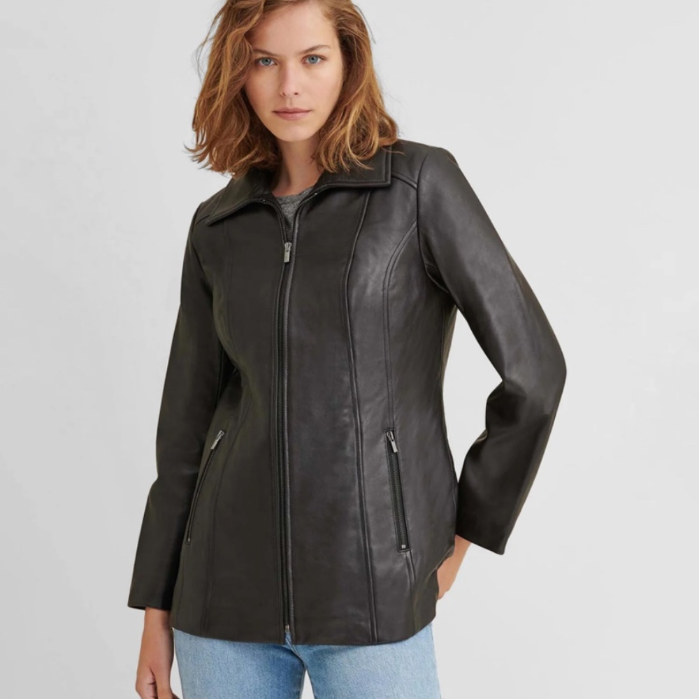 Lindsey Thinsulate Leather Scuba Jacket by Wilsons Leather – L